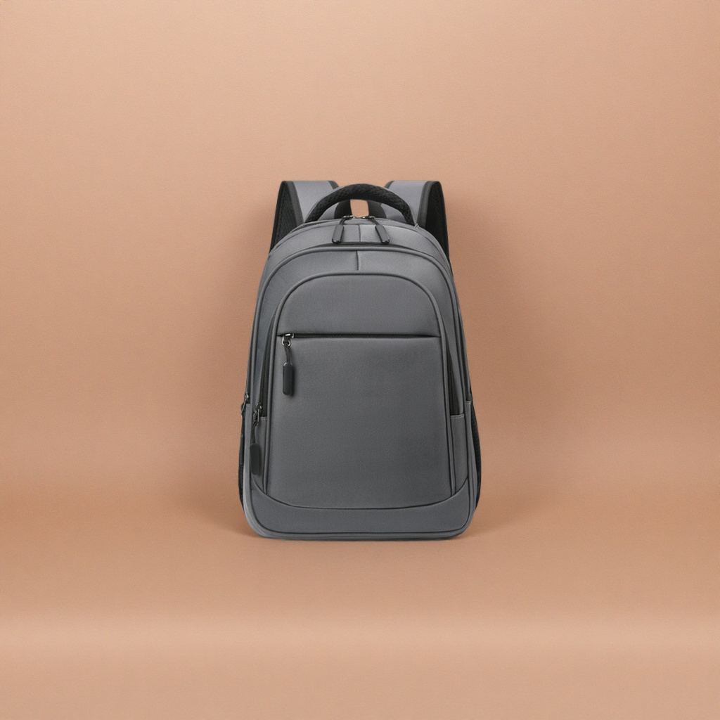 This grey, simple and fashionable backpack is suitable for both men and women, lightweight and has a large capacity