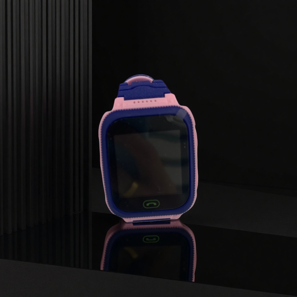 Pink frame, blue strap, children's smartwatch, positioning, waterproof, photo-taking and call Specification image