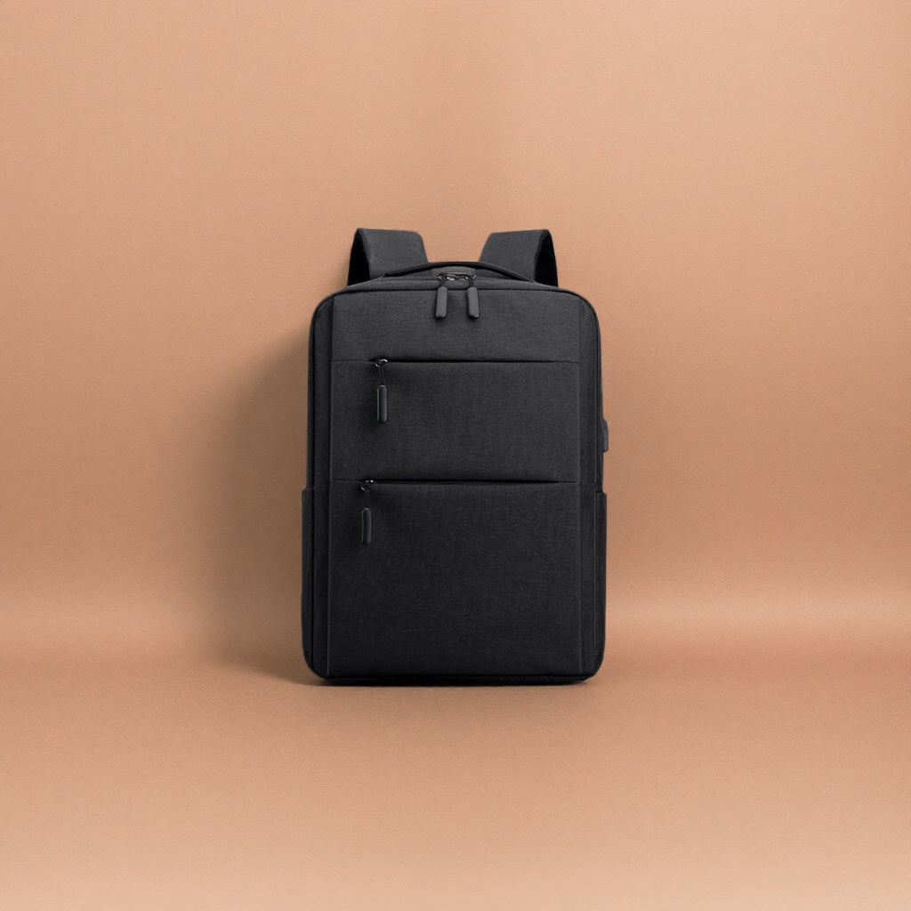 This black backpack is lightweight and large-capacity, suitable for both men and women as a student commuting travel bag details Picture