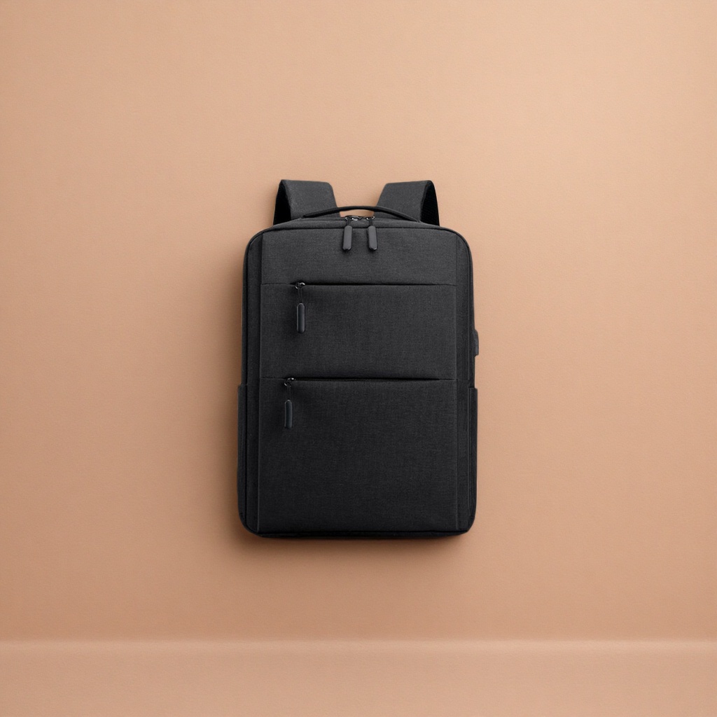 This black backpack is lightweight and large-capacity, suitable for both men and women as a student commuting travel bag Specification image