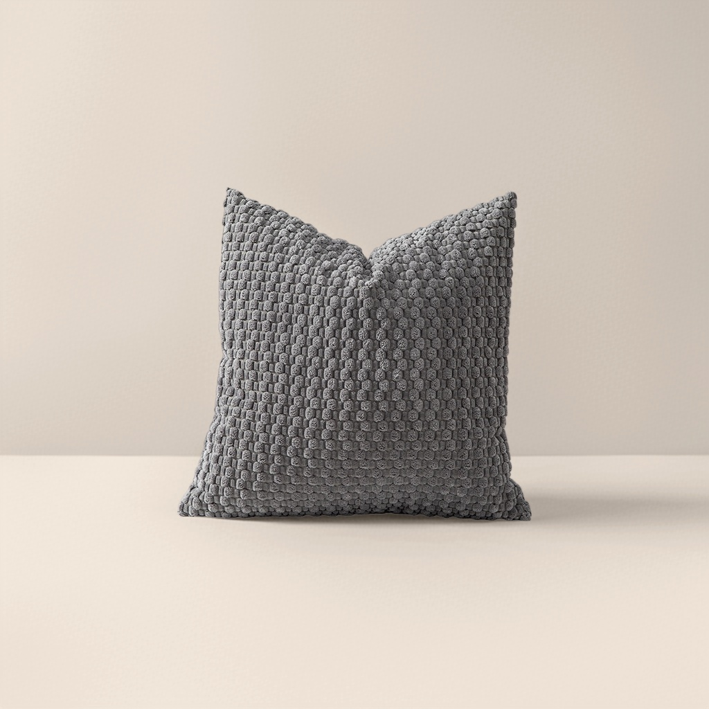 灰色纹理北欧风抱枕 45x45cm 客厅卧室装饰靠枕