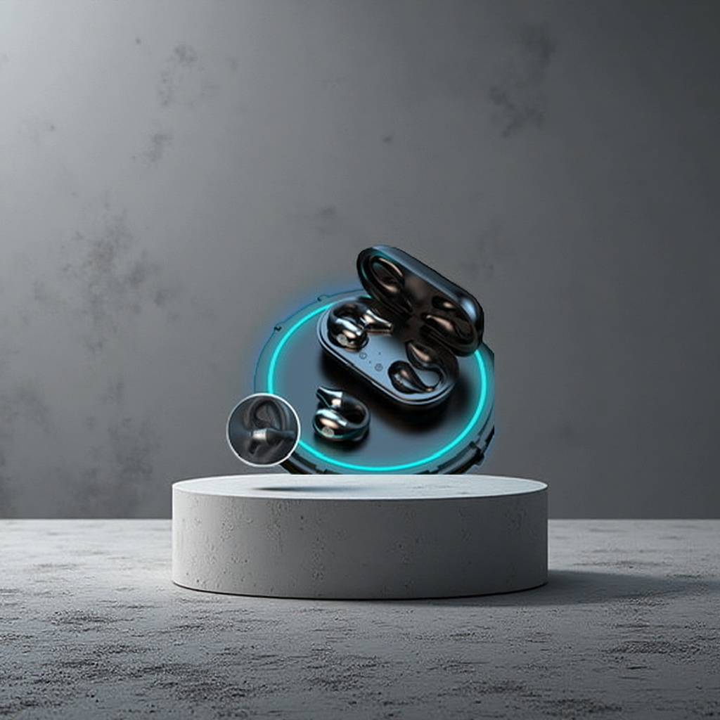 Black wireless earphones, Bluetooth 5.3 noise-cancelling sports in-ear long-lasting charging case Specification image