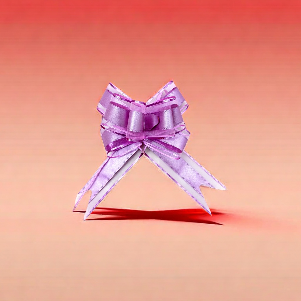 Purple ribbon bow hair accessory and headwear for girls, cute decorative gift box set Specification image