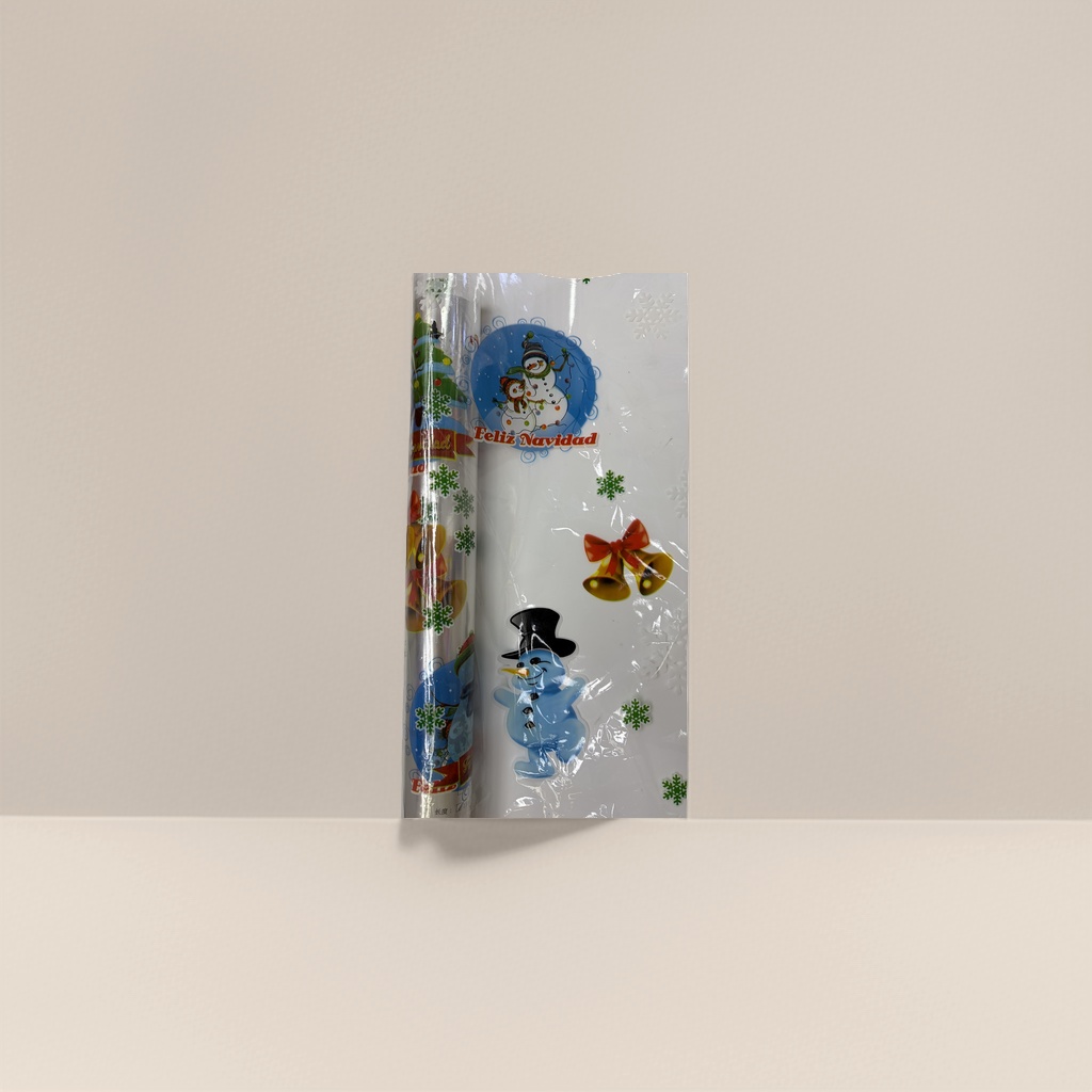Christmas-themed plastic packaging film rolls are transparent, flexible and tear-resistant, suitable for packaging festival gifts Specification image