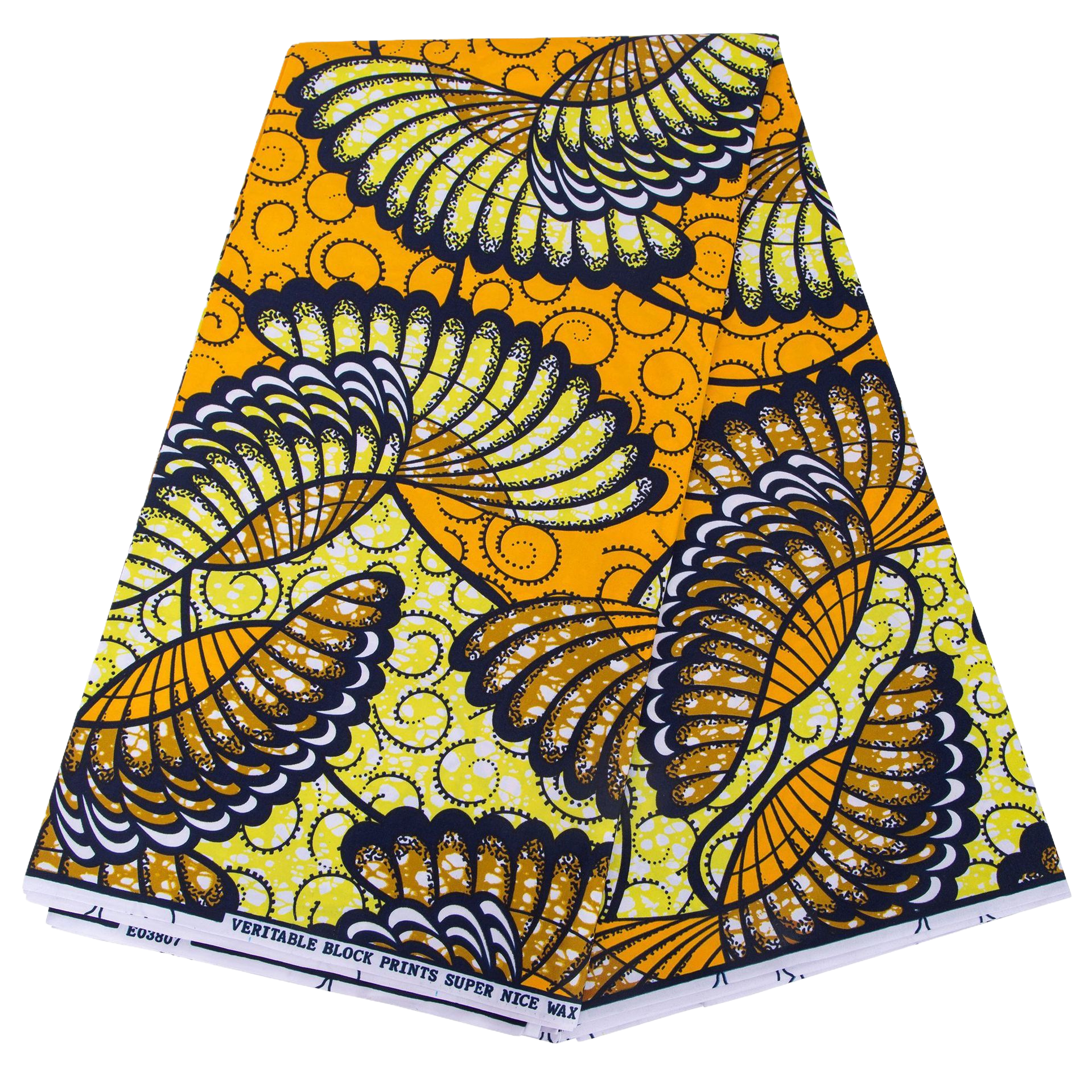 Yellow black border floral pattern fabric for home wear, DIY fabric material Item Picture