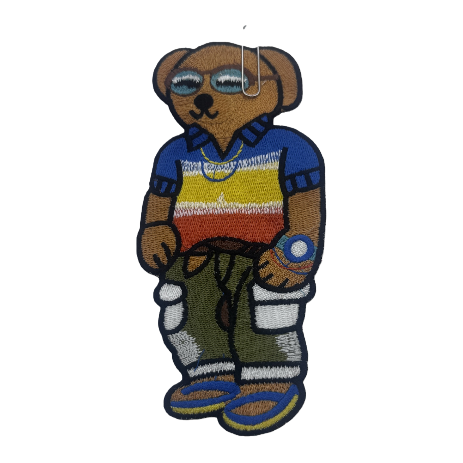 Colorful embroidered bear stickers, handcrafted fabric decorative patches Item Picture