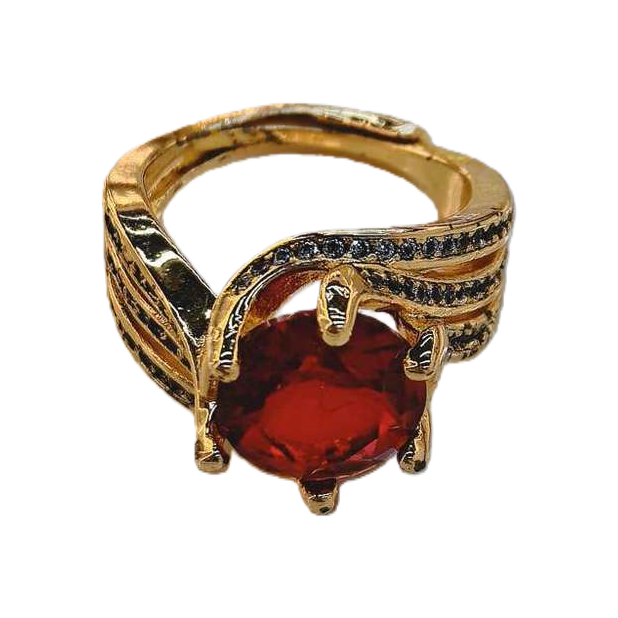 الخواتم الذهبية مع حوالي 100 زخرفة من أزياء السيدة الرئيسية الحمراء Item Picture