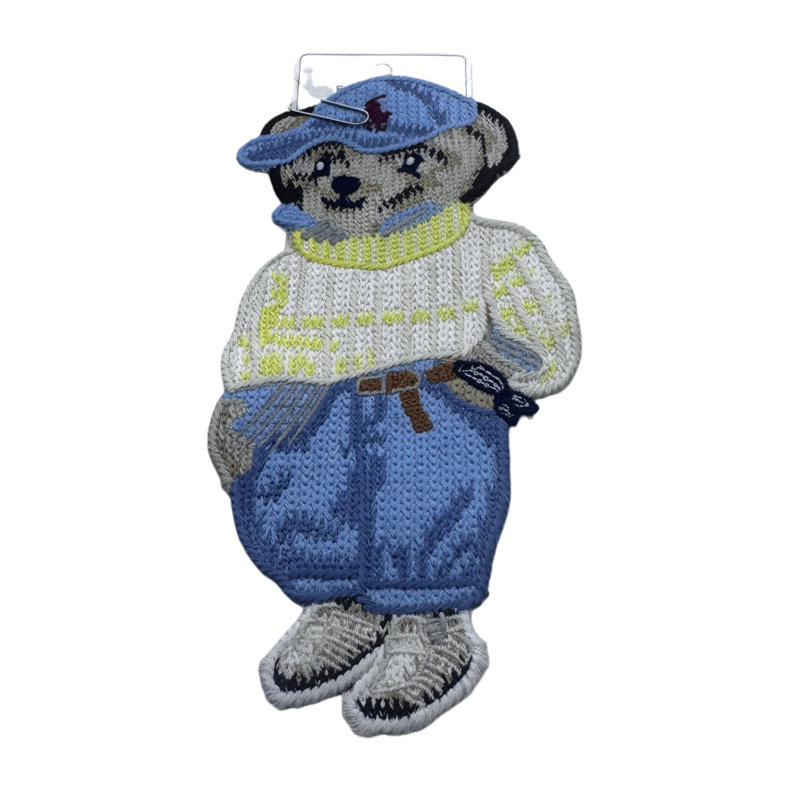 DIY handmade fabric decorative stickers with colorful embroidered bear stickers Item Picture