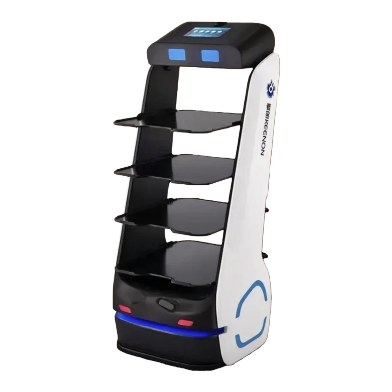 Black multi-layer food delivery robot is a commercial automatic delivery intelligent catering service equipment Item Picture