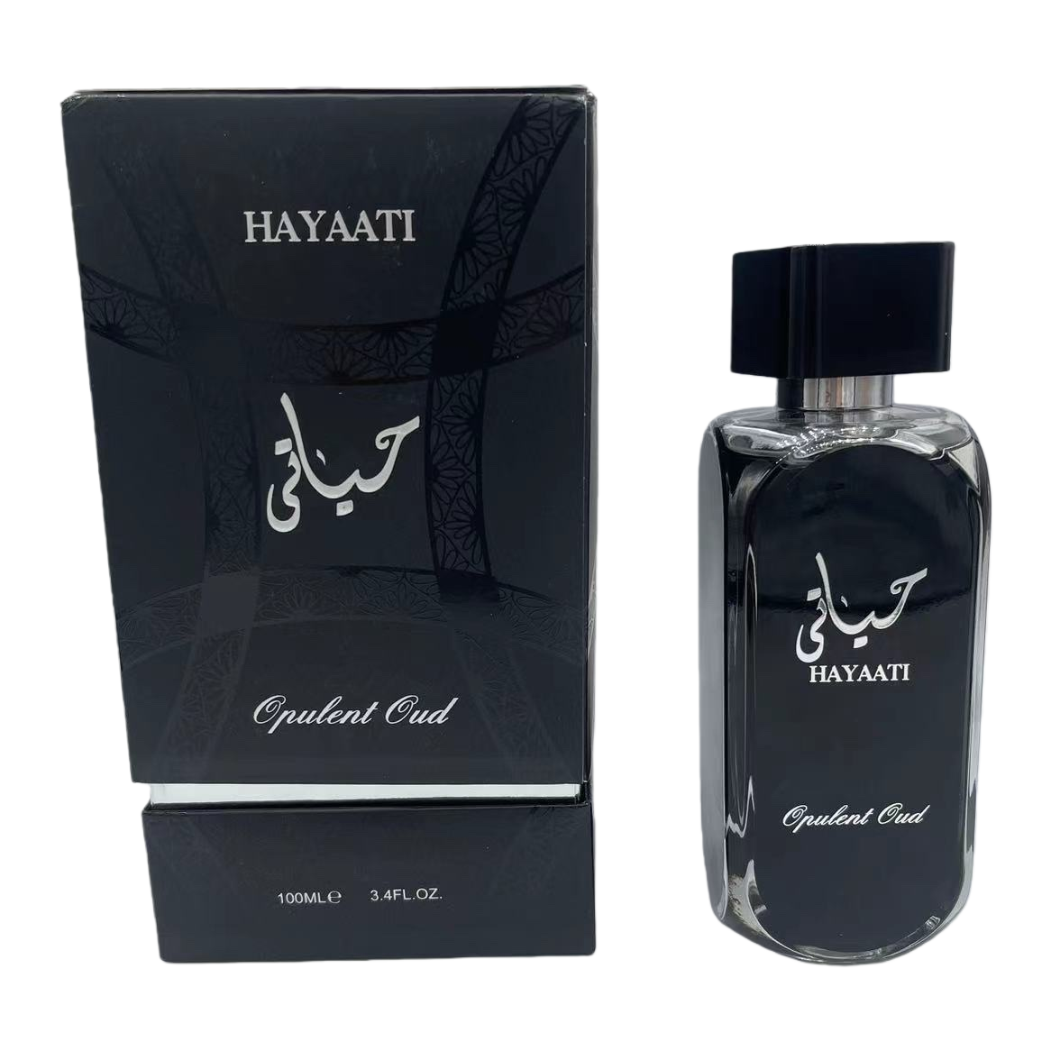HAYAATI سربانی Opulent Oud black perfume bottle and packaging box perfume set Item Picture
