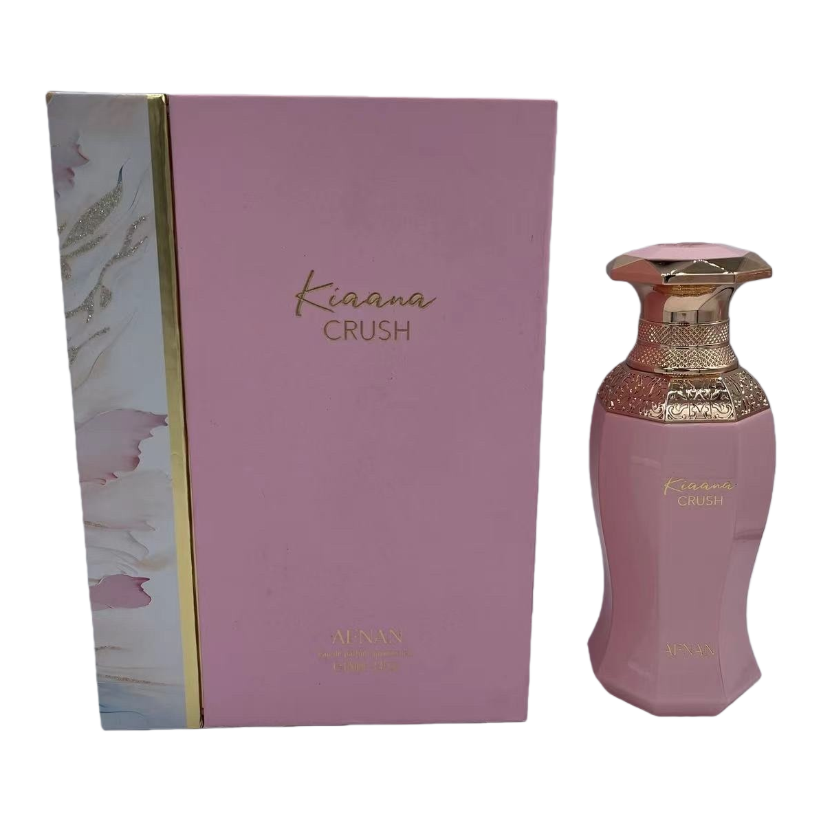 Kiaana CRUSH pink gold perfume bottle with gift box pink packaging box Item Picture