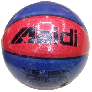 A red and blue striped standard competition basketball, suitable for both indoor and outdoor use, is a size 7 adult training ball Item Picture