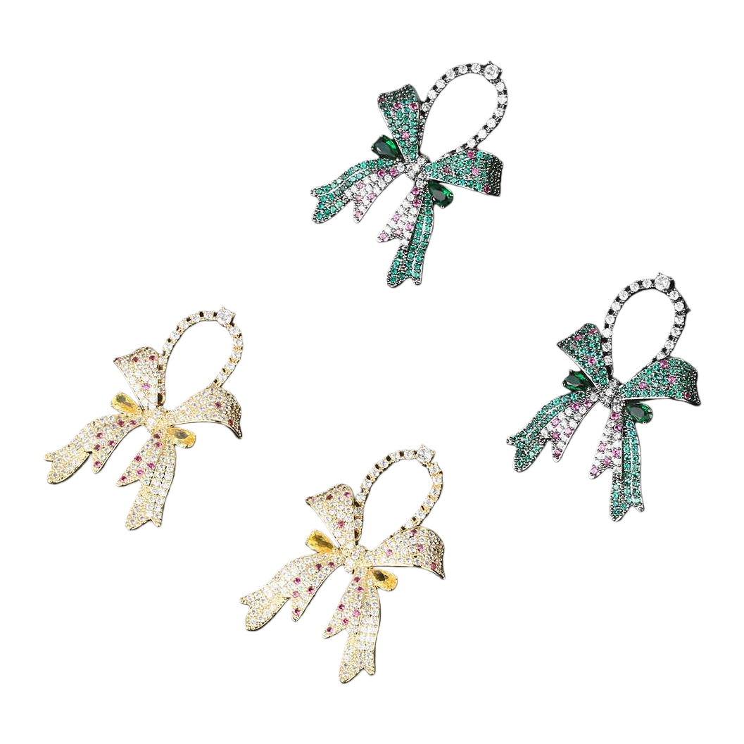 The colorful bow and diamond-encrusted jewelry exudes a fashionable, sweet and girlish style Item Picture