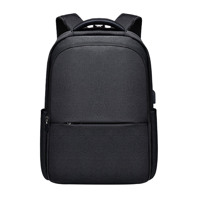 The black backpack is simple and versatile. It is convenient for students to commute, has a large capacity and is waterproof Item Picture