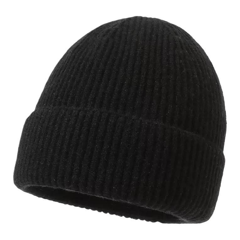 The black knitted cap and warm woolen cap are suitable for both men and women in autumn and winter, simple and versatile Item Picture