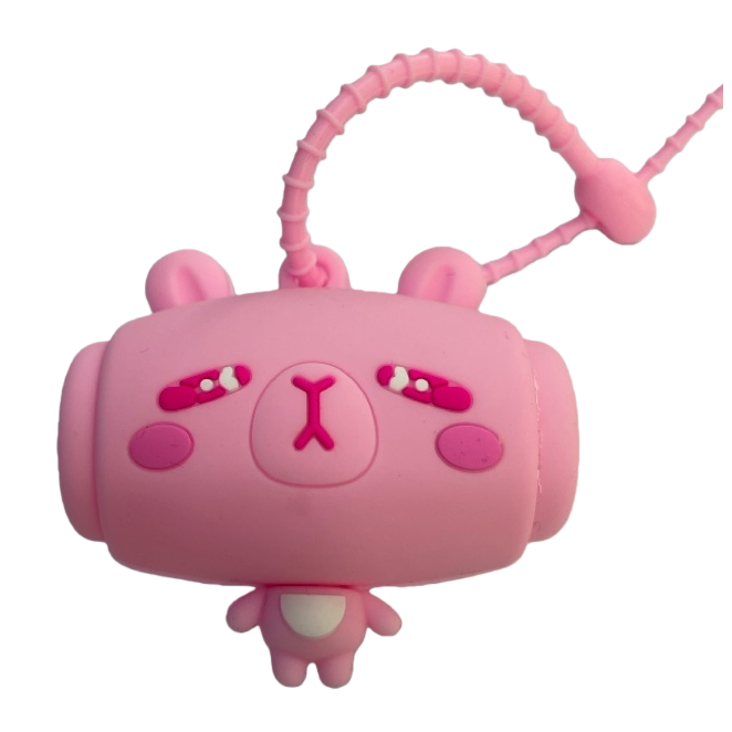 Pink cartoon bear-shaped pendant, cute plush keychain, car bag decoration Item Picture