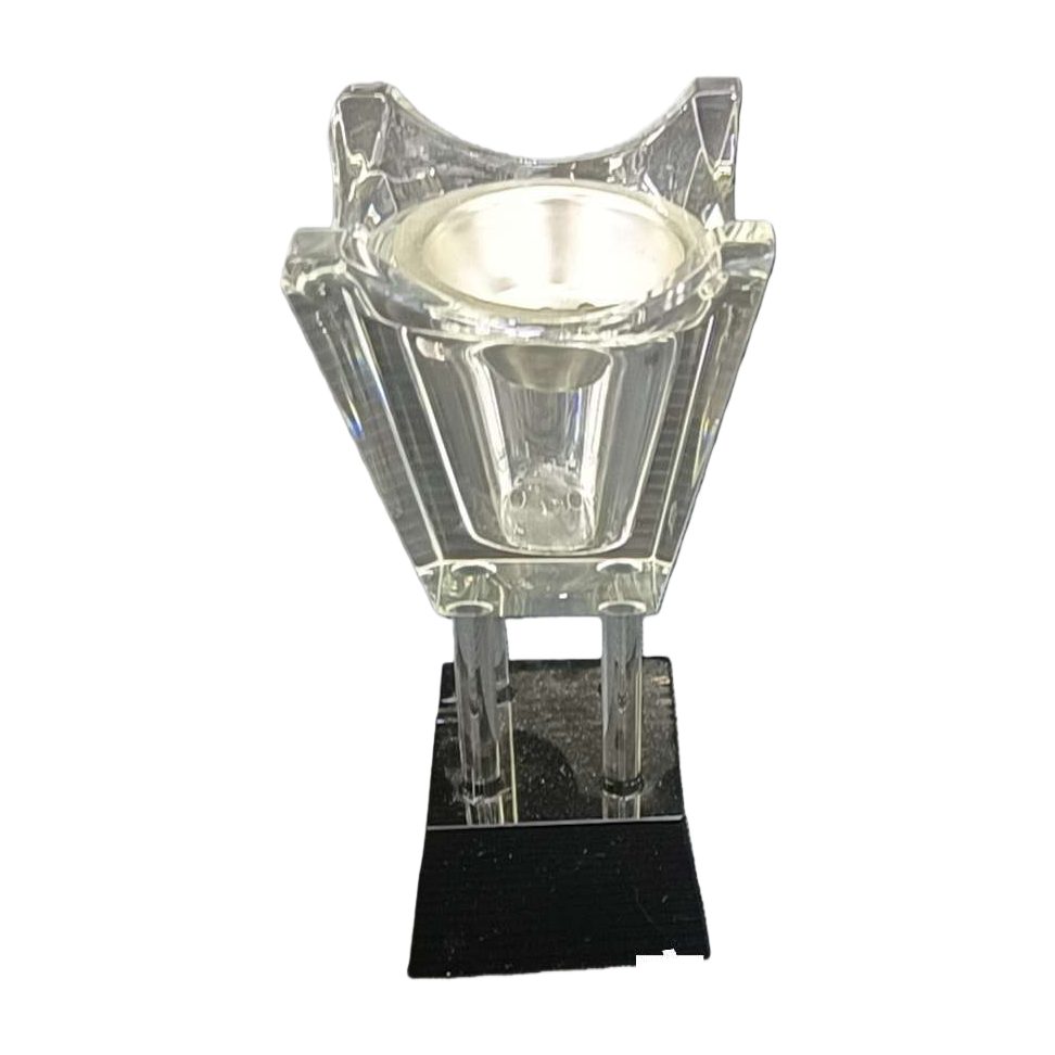 Transparent base crystal candlesticks, crystal handicrafts and ornaments, home decoration candlesticks, cross-border wholesale Item Picture