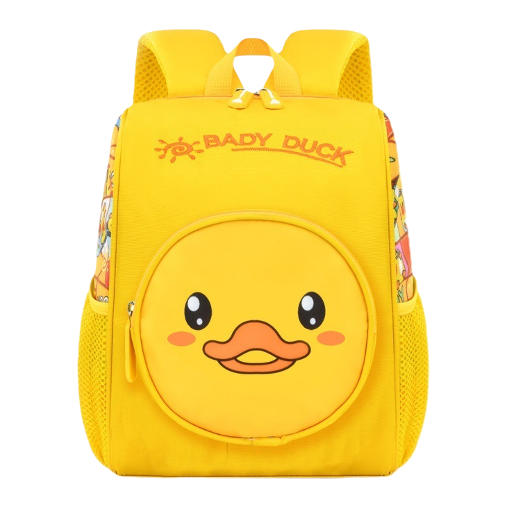 黄色小鸭造型儿童书包可爱卡通防水轻便🎒白底实物图