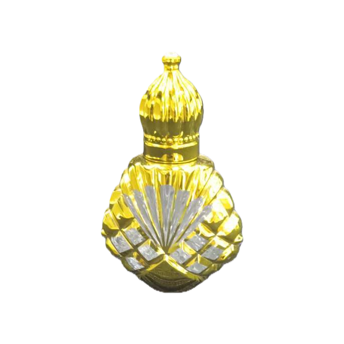 Golden carved aroma bottle, indoor fragrance display piece, exquisite glass diffuser Item Picture