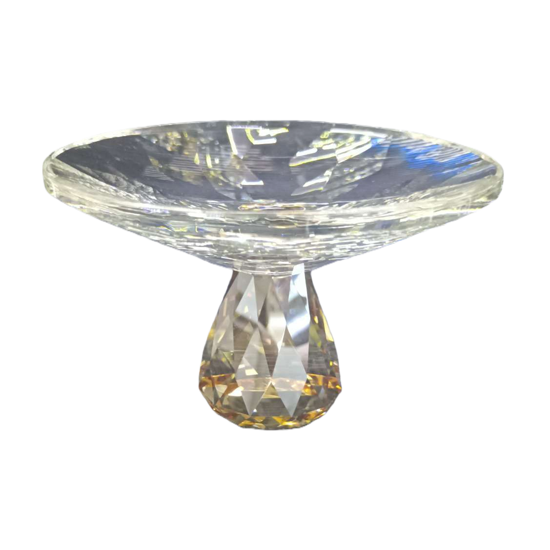 透明水晶底座水晶果盘高透展示底座 高清透光工艺品 Item Picture