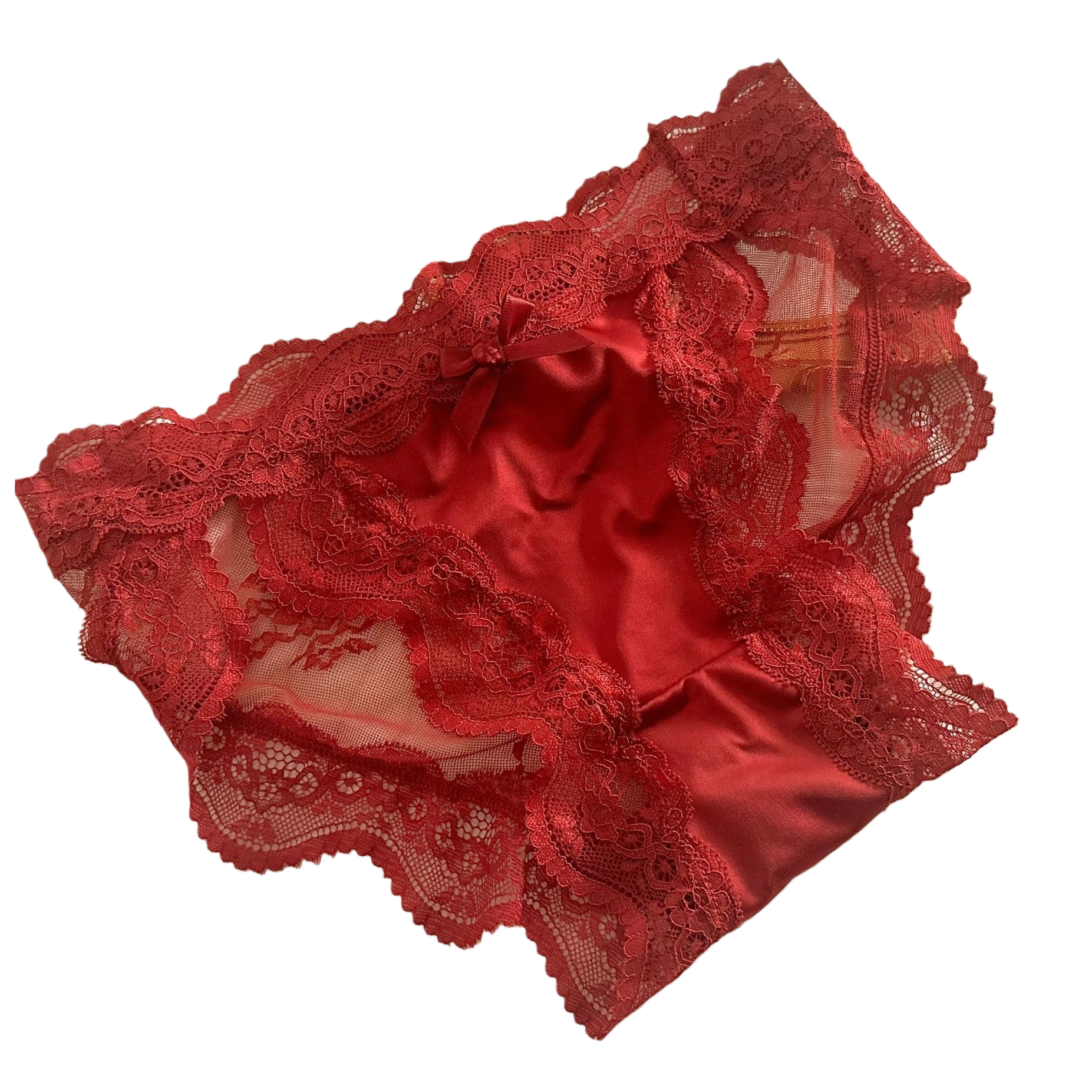 Red lace women's underwear, pure cotton, breathable, comfortable, sexy and simple design Item Picture
