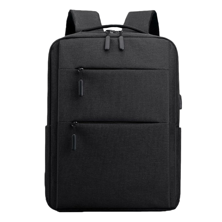 This black backpack is lightweight and large-capacity, suitable for both men and women as a student commuting travel bag Item Picture