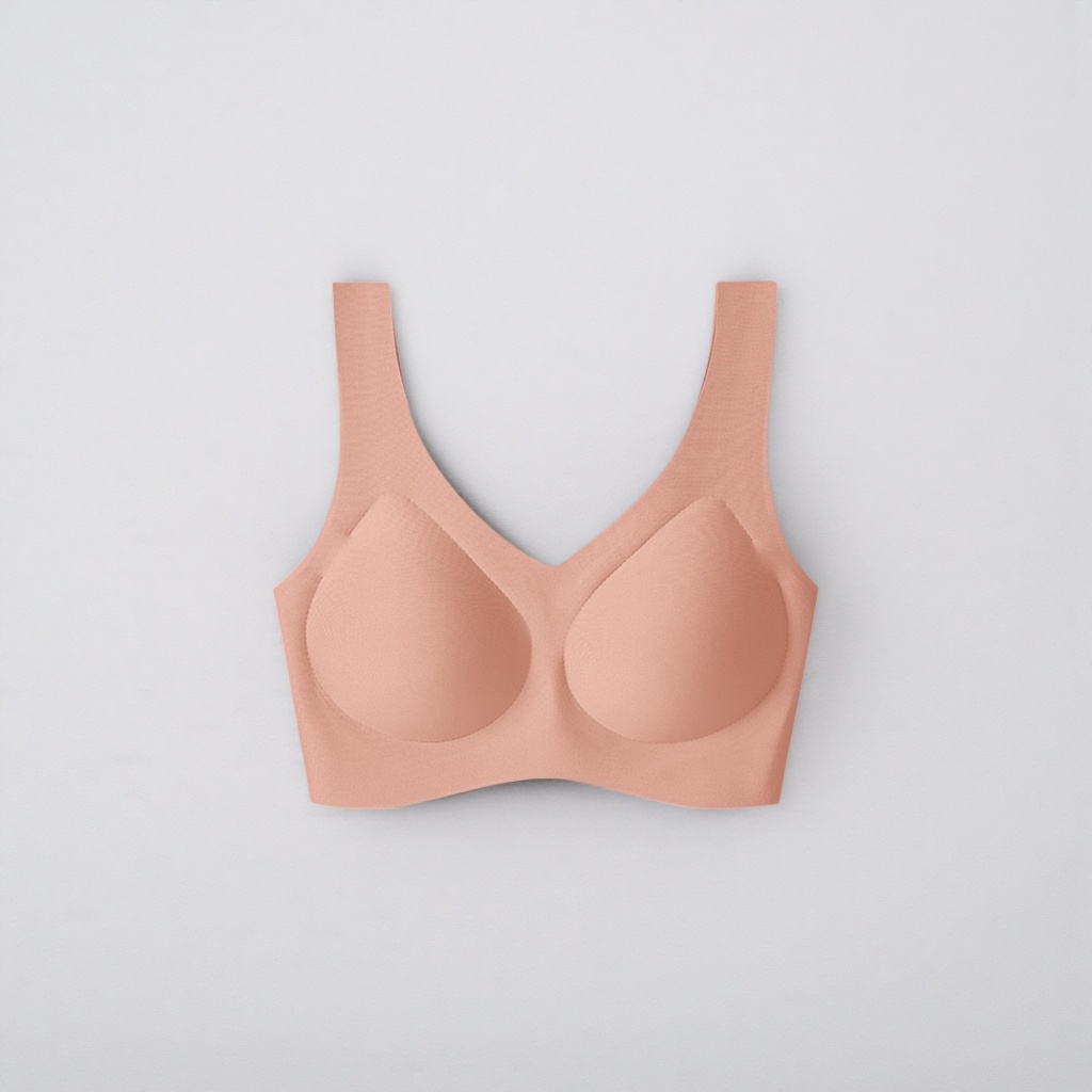 The pink tight-free bra is a comfortable and breathable women's underwear that makes the small chest look larger Specification image