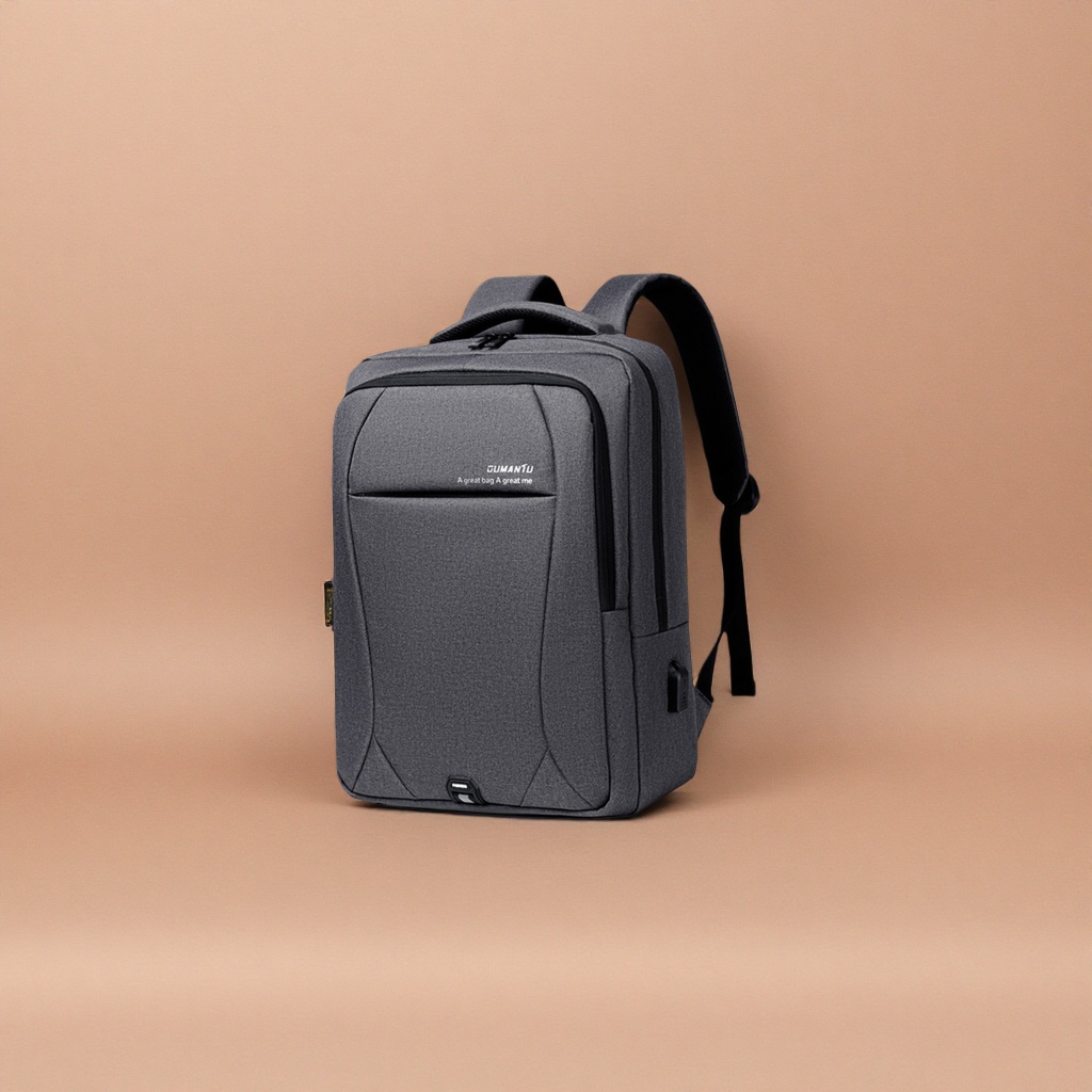 A simple, fashionable and casual grey backpack for both men and women