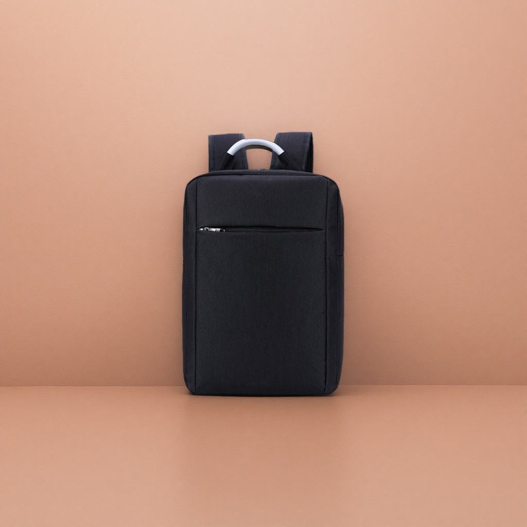 This black, simple business and casual backpack is lightweight, wear-resistant and has a large capacity for commuting and student use Specification image