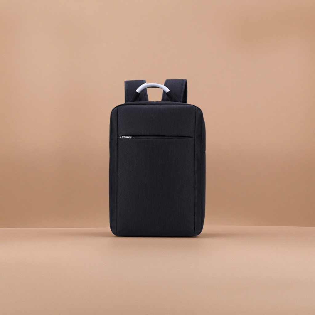 This black, simple business and casual backpack is lightweight, wear-resistant and has a large capacity for commuting and student use Application Scenario