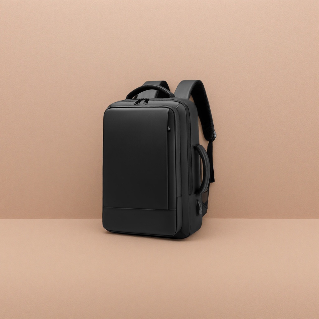 黑色双肩包耐磨尼龙通勤上学简约商务休闲 backpack Specification image