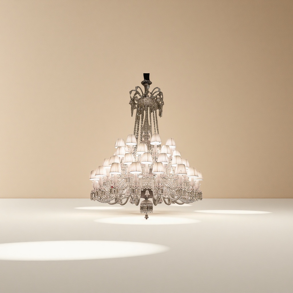 Modern and simple crystal chandelier, Nordic-style LED ceiling lamp for living room and bedroom details Picture