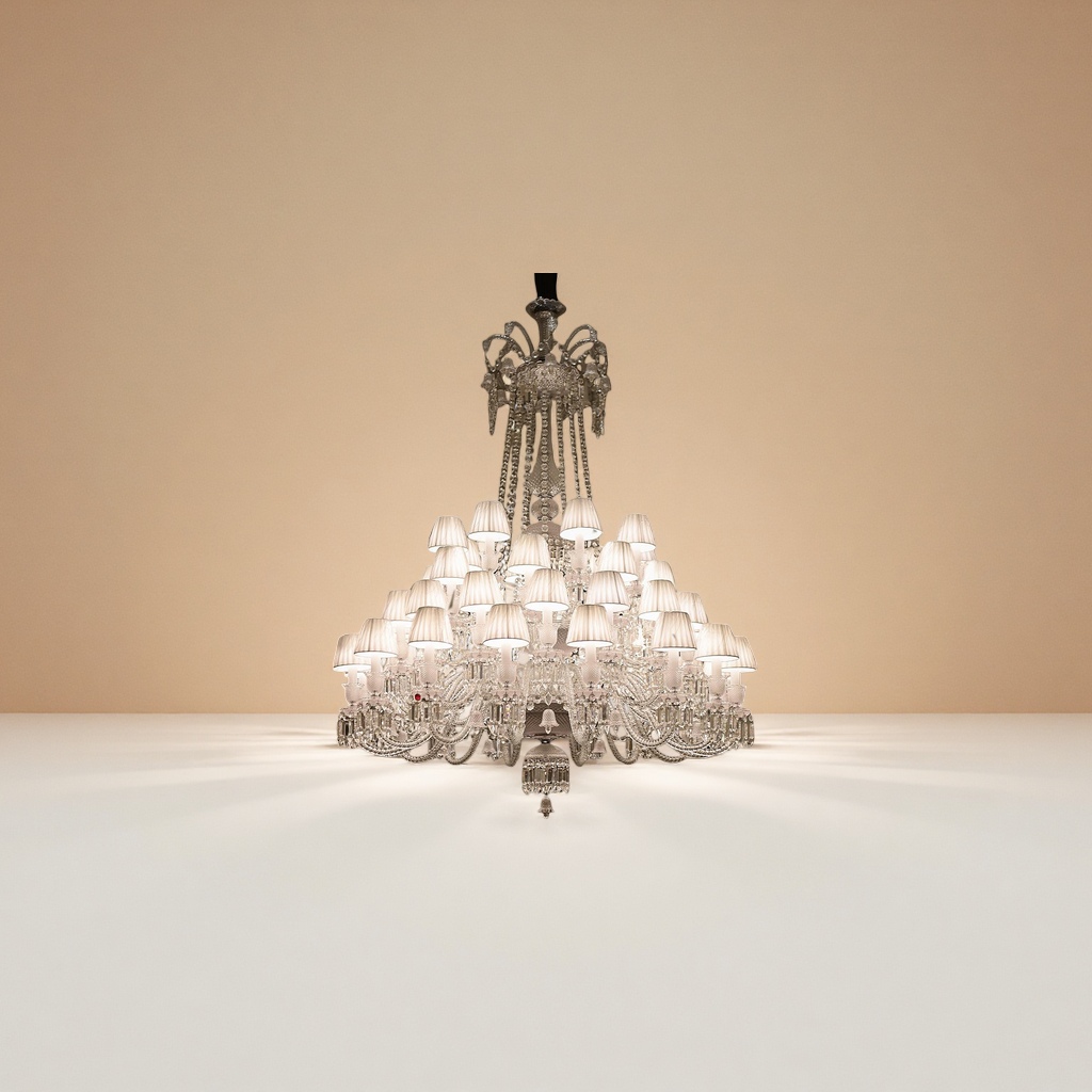 Modern and simple crystal chandelier, Nordic-style LED ceiling lamp for living room and bedroom