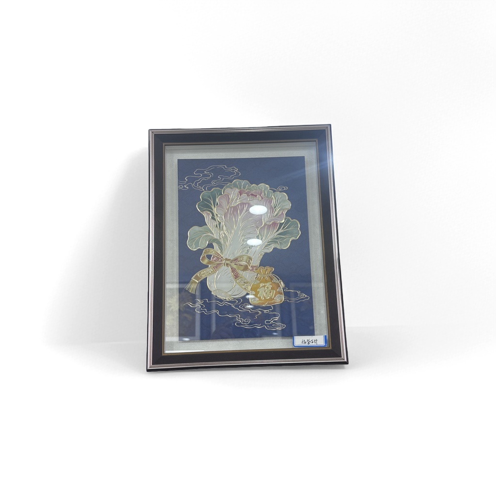 金色描边白菜图案+产品图