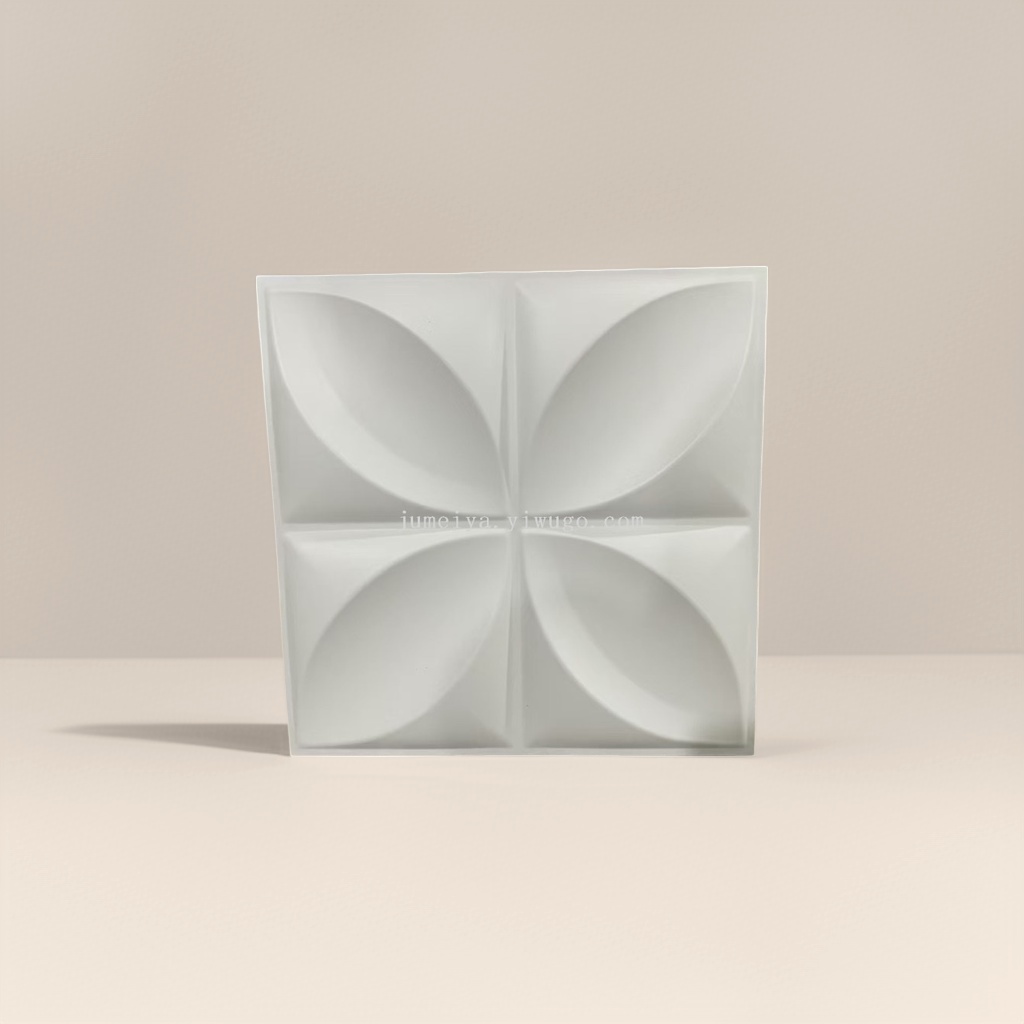 白色3D立体花卉纹理墙板装饰板材墙面装饰材料