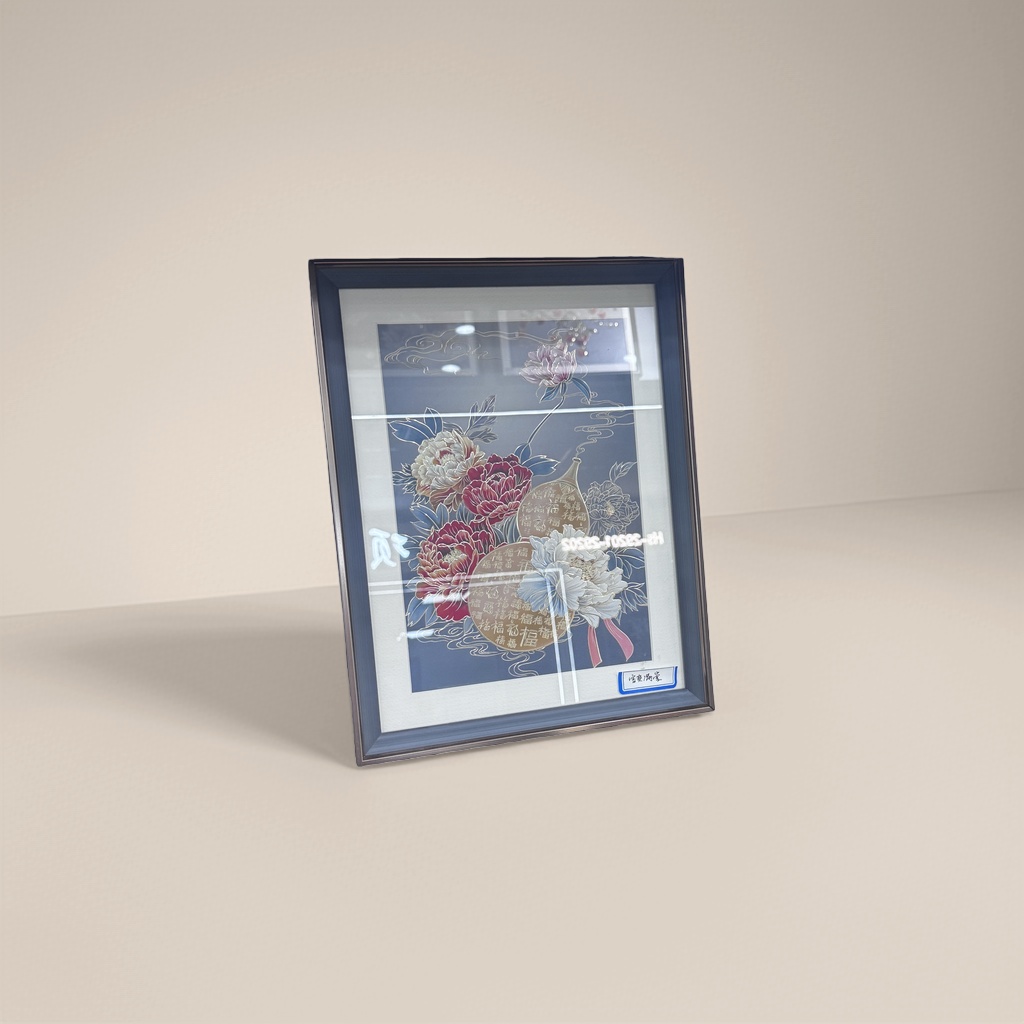 深色相框+装饰画细节图