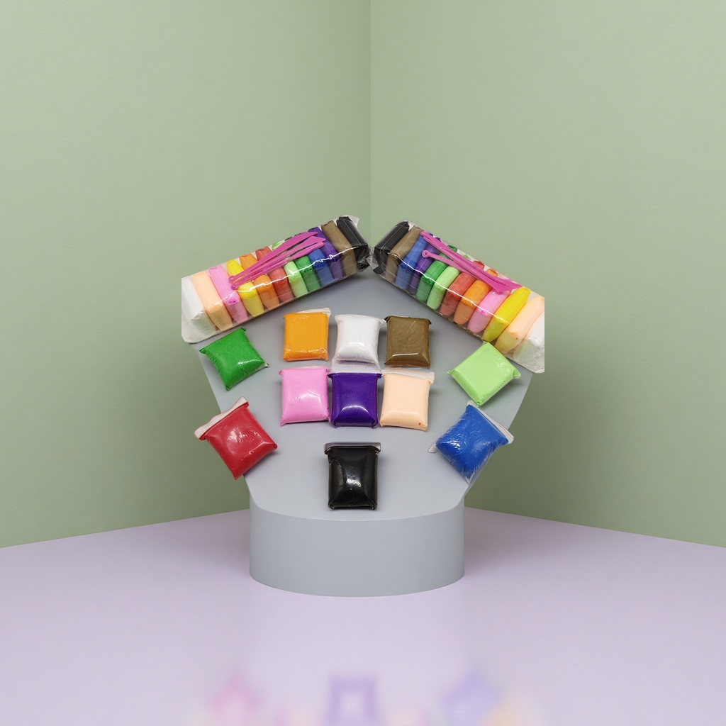 Colorful plasticine food-grade raw material children's creative shaping toys, 12 colors can be mixed and matched Specification image