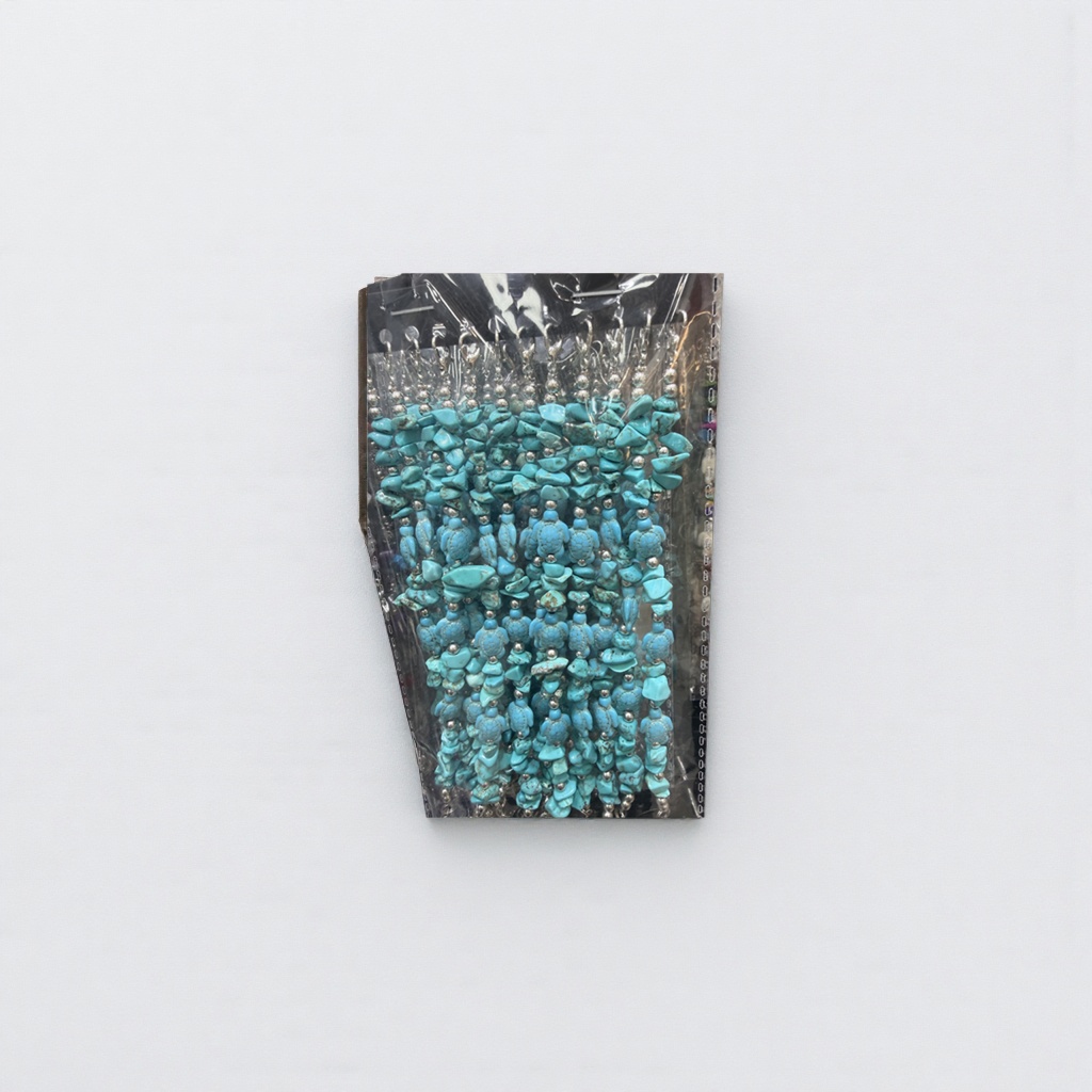 Blue turtle-shaped bead bracelet and necklace, dual-purpose, hand-woven with natural stone beads, a national trend Blue turtle-shaped bead bracelet and necklace, dual-purpose, hand-woven with natural stone beads, a national trend
