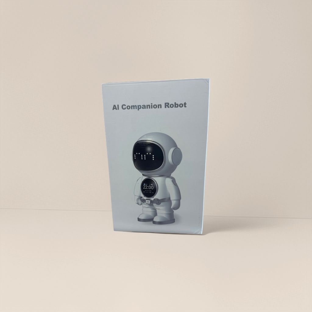 AI companion robot with white packaging box, intelligent voice interaction, home companion robot details Picture