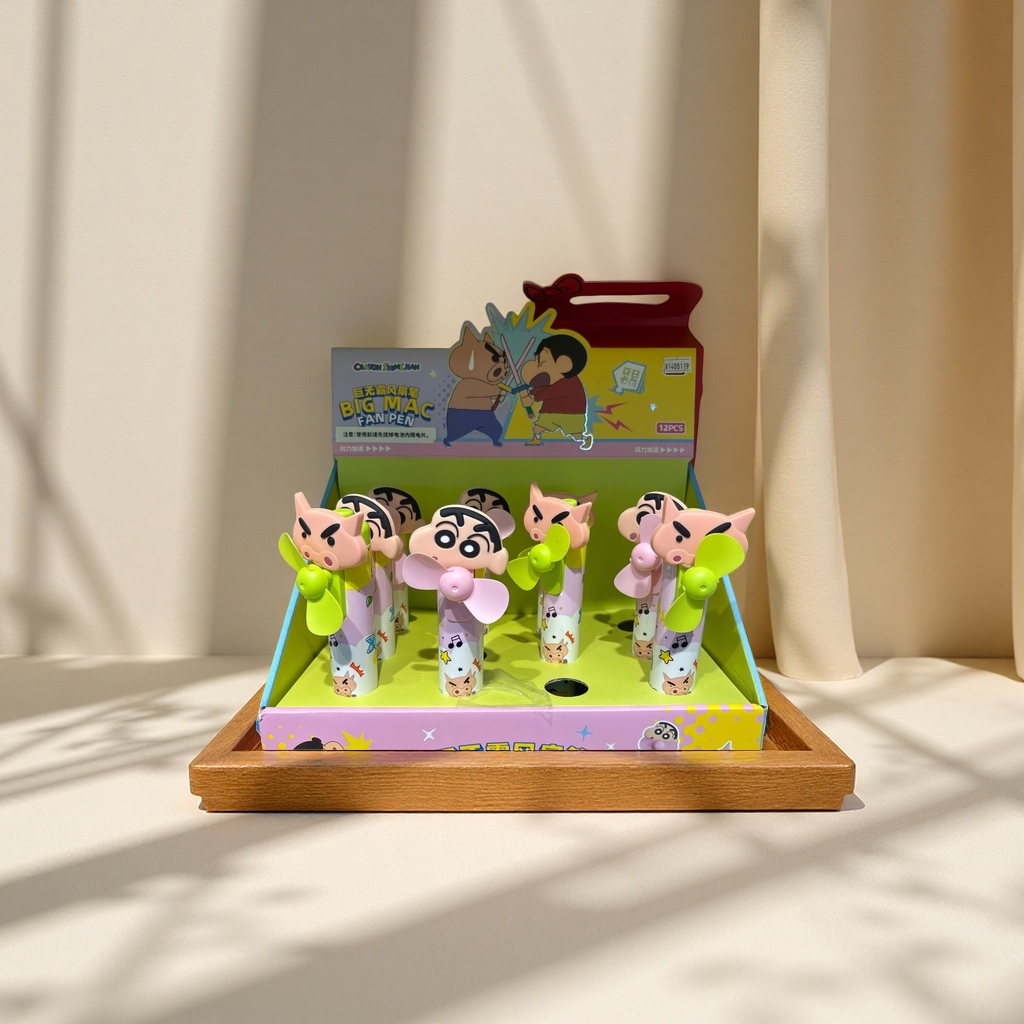 Colorful cartoon handheld small fan pen, available in multiple colors, a perfect cooling tool for students and offices