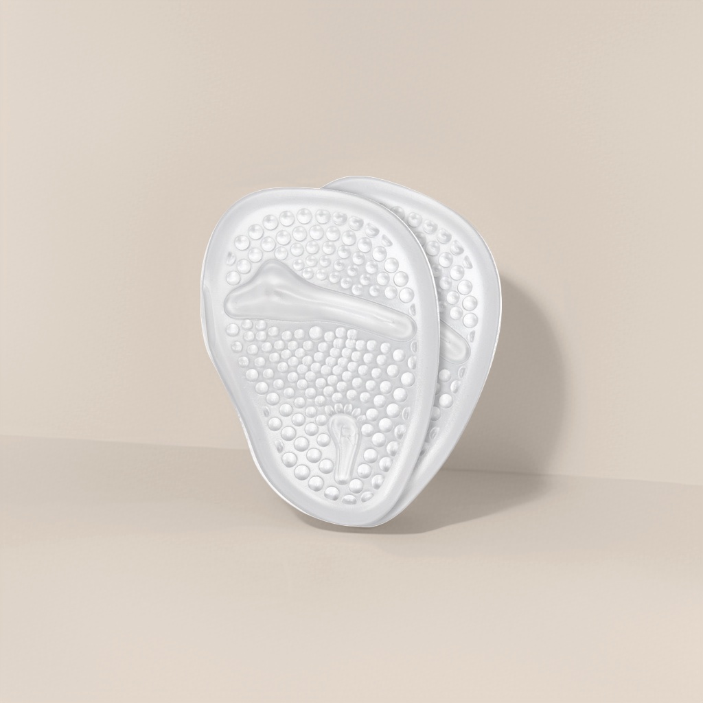 The white silicone foot sole pad is anti-slip, massage and breathable, suitable for home and office use details Picture