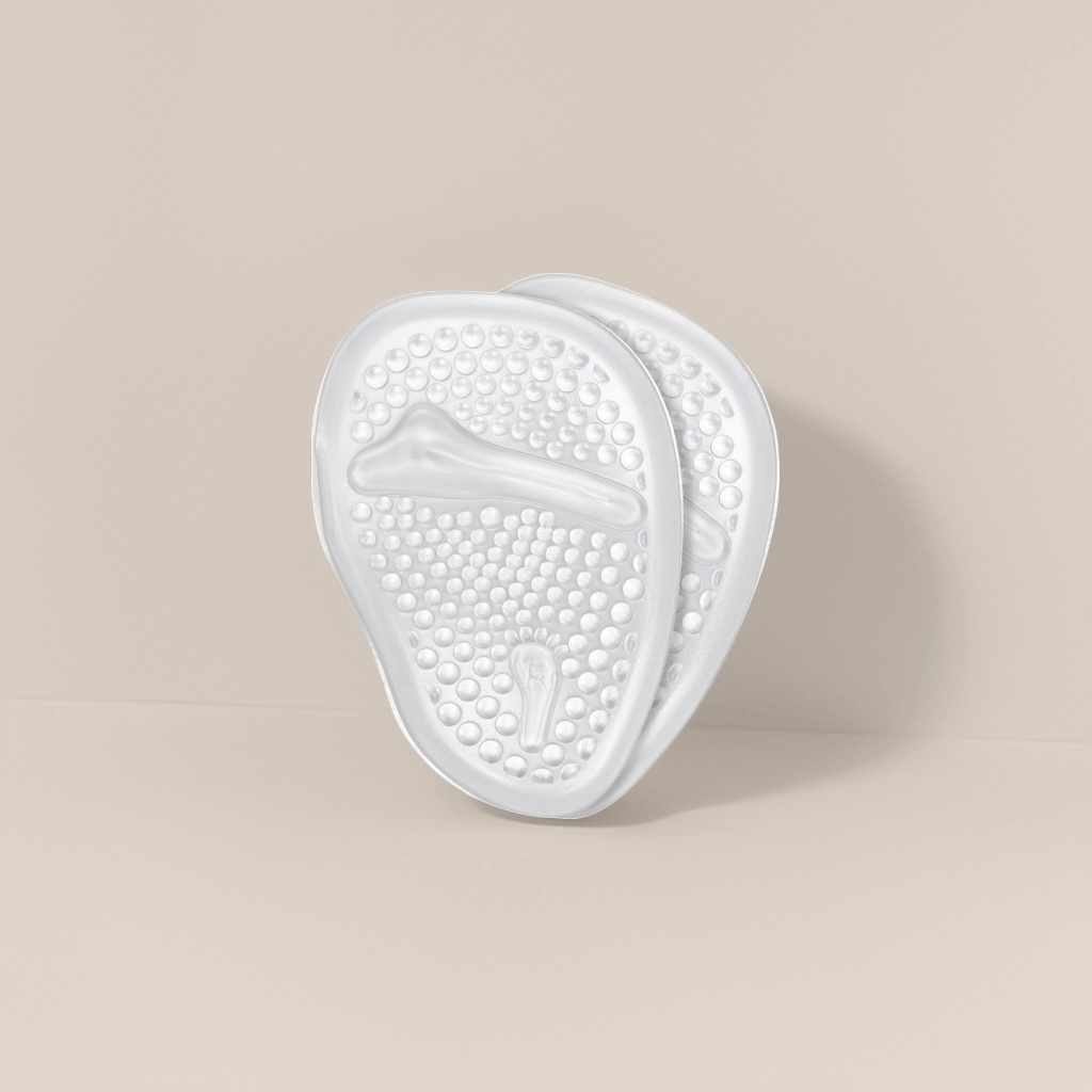 The white silicone foot sole pad is anti-slip, massage and breathable, suitable for home and office use