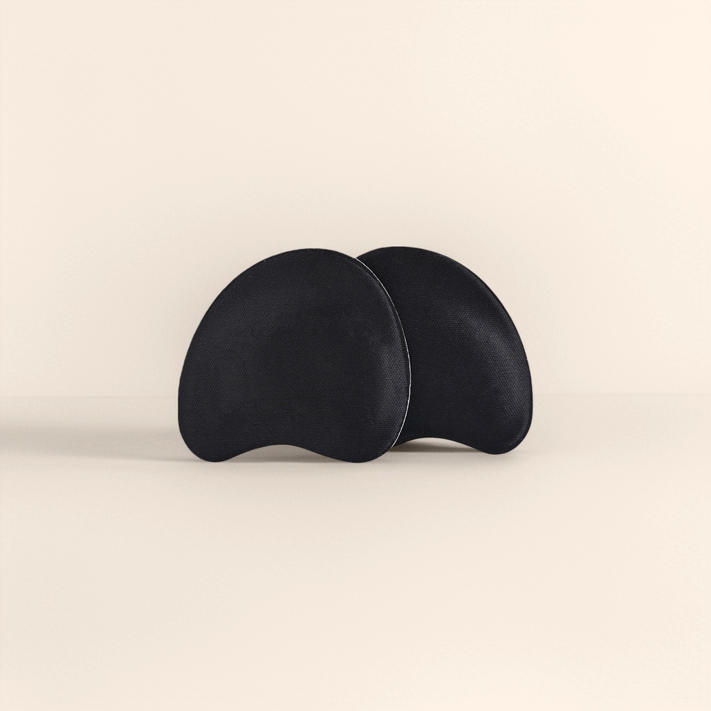 Black knee pads, thickened anti-slip and breathable sports knee protectors details Picture