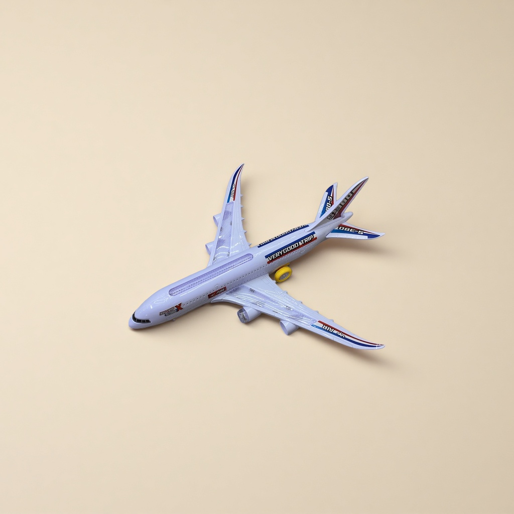 A white toy airplane children's educational simulation remote control airplane model Specification image