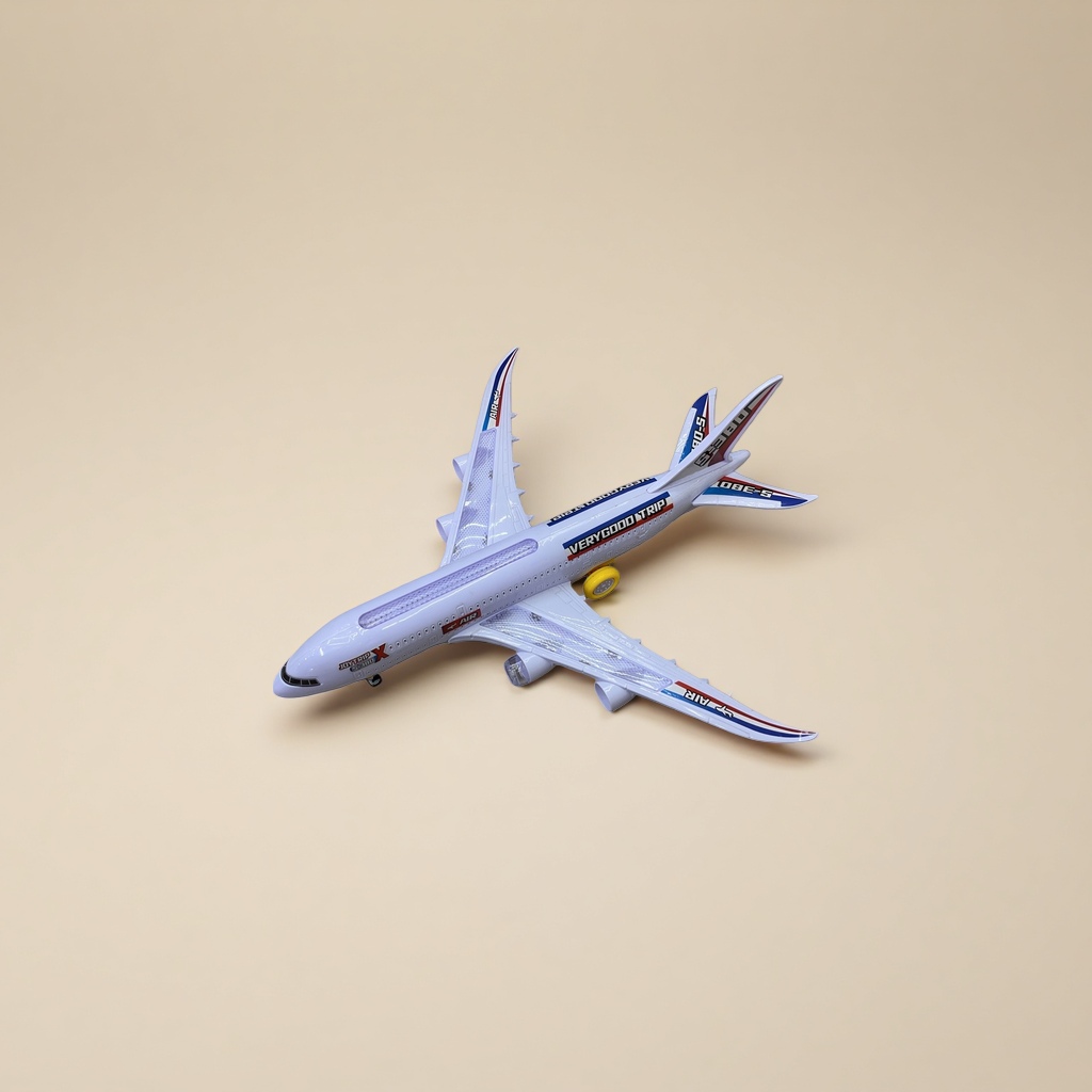 A white toy airplane children's educational simulation remote control airplane model details Picture