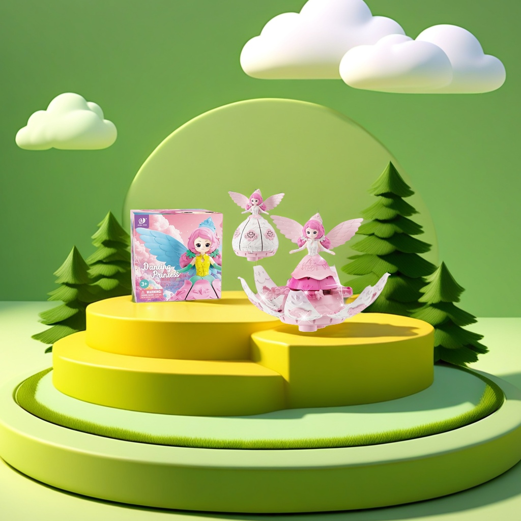 Pink winged princess plush pillow, a cute and girlish bedroom decoration details Picture