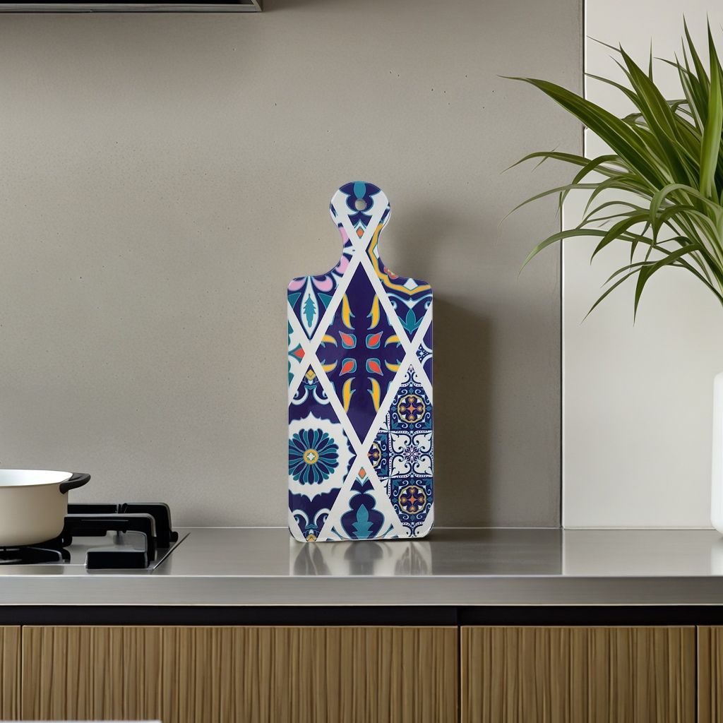 Colorful patterned bamboo fiber cutting board, thickened anti-slip and scratch-resistant cutting board Application Scenario
