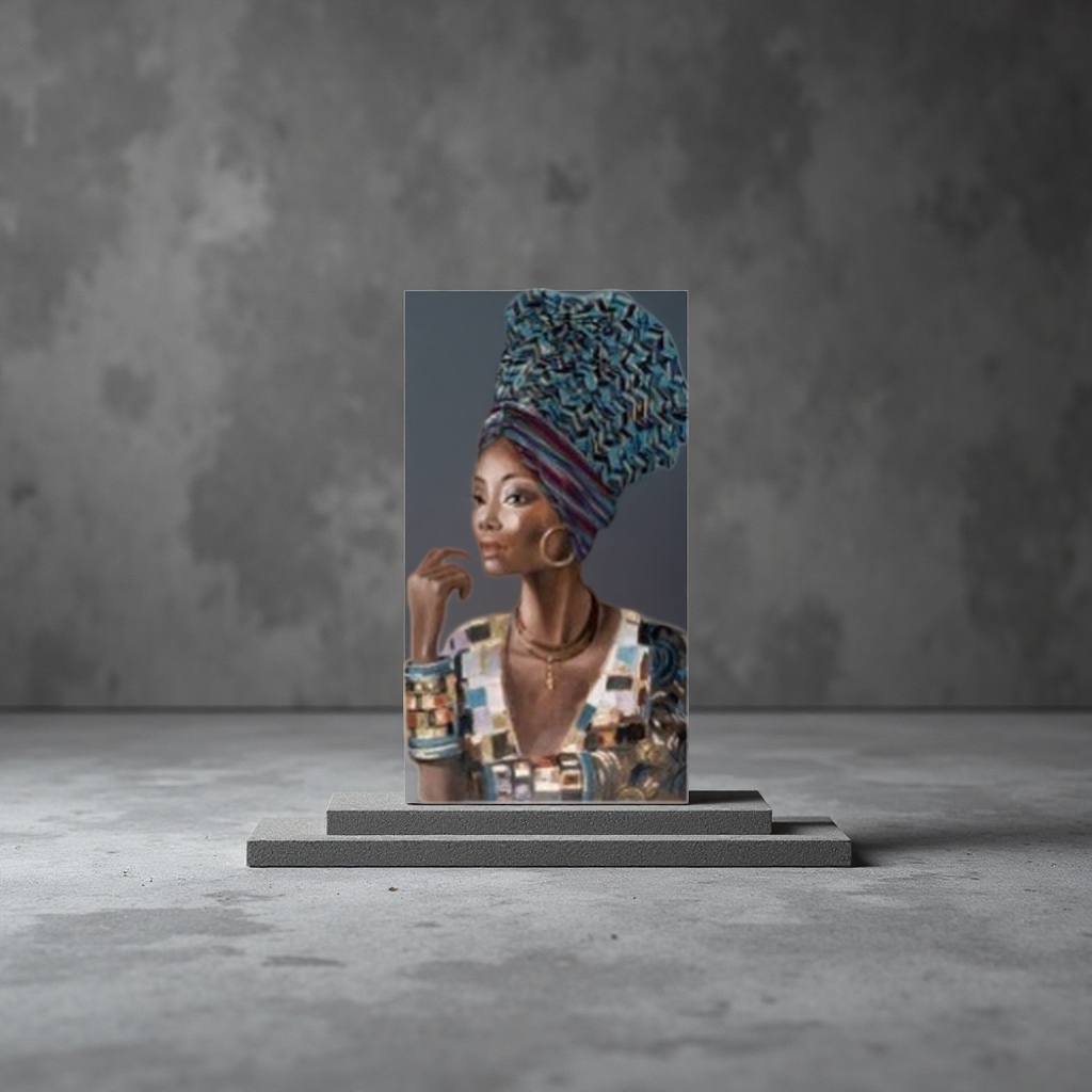 Colorful headscarf, female portrait printed silk scarf, spring and summer thin style, fashionable and versatile Application Scenario