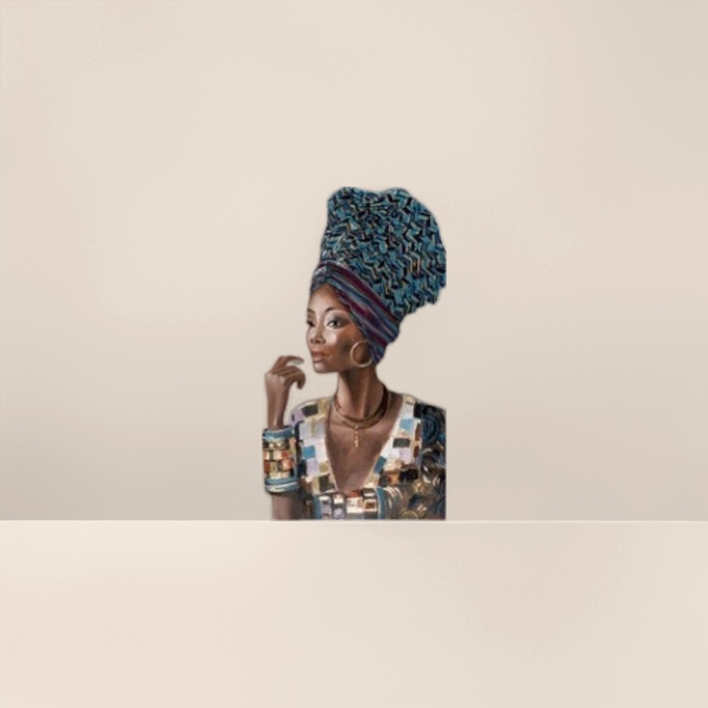 Colorful headscarf, female portrait printed silk scarf, spring and summer thin style, fashionable and versatile Specification image