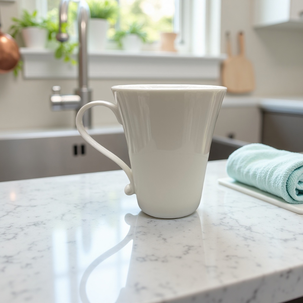 White ceramic cup home simple and high-appearance-level heat-resistant coffee and tea set details Picture